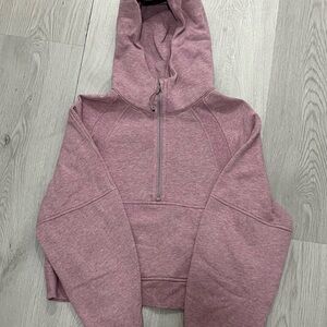 Lululemon Heathered Mauve Half-Zip Scuba Hoodie